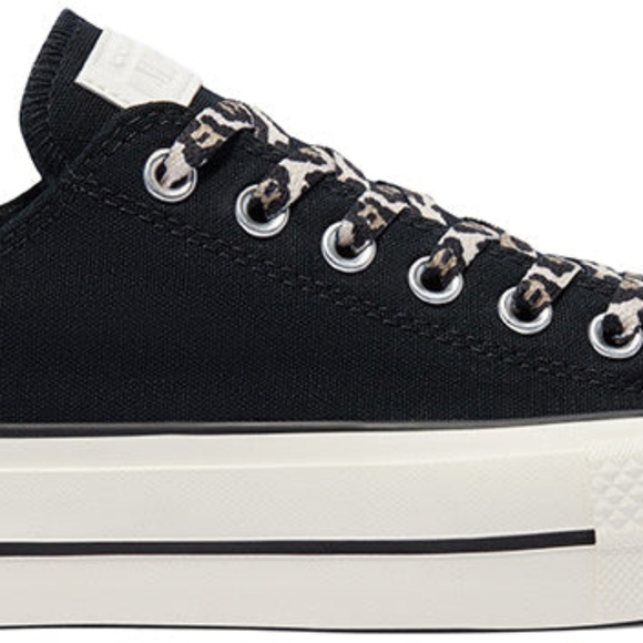 Converse -BNIB - Women's Chuck Taylor All Star Lift Low Top Black/ Fawn Leopard. - Picture 2 of 5